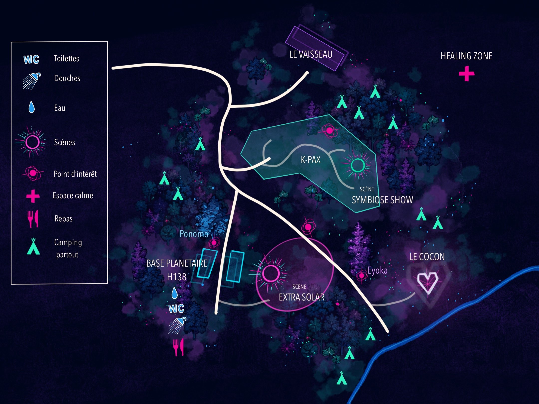 Carte de l'Exo-Forest Symbiose